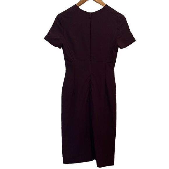 MM Lafleur Purple Wool Sheath Dress Size 2 - Picture 2 of 7